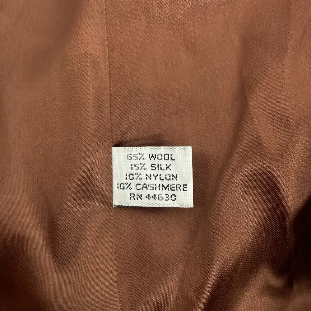 Talbots Wool Cashmere Silk Blend Long Coat Floor Length Green Size 1X